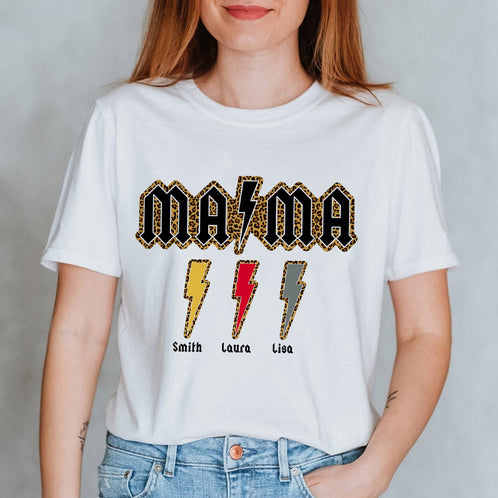 Lighting with Leopard Pattern - Personalized Shirts - Gift for Mom/Grandma/Aunt - Shirts - GoDuckee