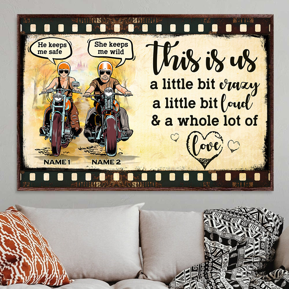 Romantic bikers Living Room Wall Decor