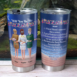 Bridesmaids A Best Friend Someone Like A Sister, Personalized Tumbler for Bridesmaids - Tumbler Cup - GoDuckee