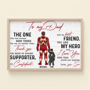 Family 01DTDT250323TM Personalized Mom Dad Hero Canvas Poster Print - Poster & Canvas - GoDuckee