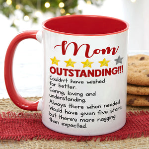 Mom Outstanding Couldn't Have Wished For Better, Personalized Mug, Mother's Day Gift, Gift For Mom - Coffee Mug - GoDuckee