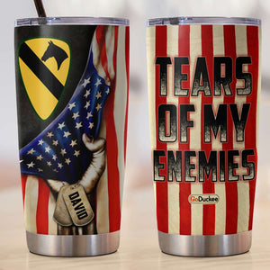 Tears Of My Enemies, Personalized Tumbler, Military Gifts - Tumbler Cup - GoDuckee