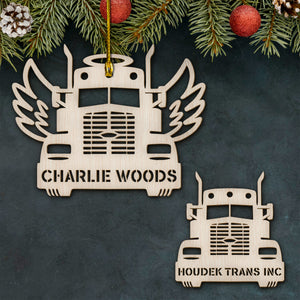 Truck Ornament - Personalized Wood Ornament - Christmas Gift For Trucker - Ornament - GoDuckee