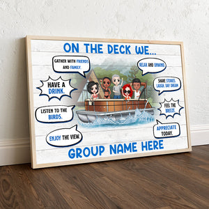 Personalized Pontoon Friends Poster - On The Deck We - Poster & Canvas - GoDuckee