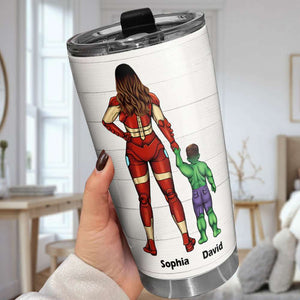 Power Love Mom Dad 05HUDT180423TM Personalized Family Tumbler - Tumbler Cup - GoDuckee