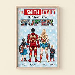 Our Family Is Super - Personalized Canvas Poster - Gifts For Father, Mother - Poster & Canvas - GoDuckee