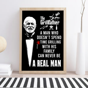 Personalized Grilling Dad Canvas Print - The Grillfather - Poster & Canvas - GoDuckee