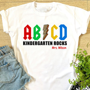 Teacher ABCD Gonna Rock, Personalized Shirt for Teachers Back-to-school Season - Shirts - GoDuckee