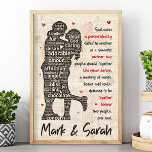 Soulmates A Person Ideally Suited To Another As A Romantic Partner, Personalized Poster, Gift For Couple - Poster & Canvas - GoDuckee