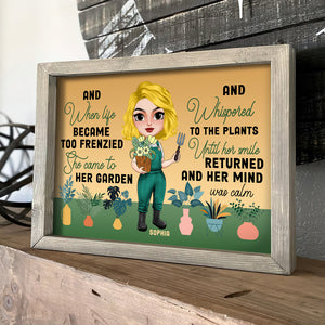 When Life Became Too Frenzied She Came To Her Garden, Personalized Canvas Print, Gifts for Gardening Girl - Poster & Canvas - GoDuckee