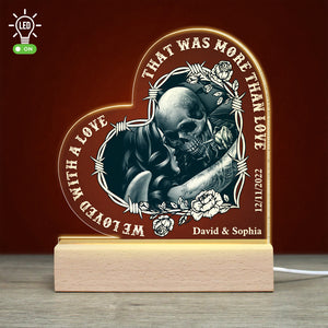 Couple A Love That More Than Love, Personalized 3D Led Light Wooden Base, Gift For Him - Led Night Light - GoDuckee