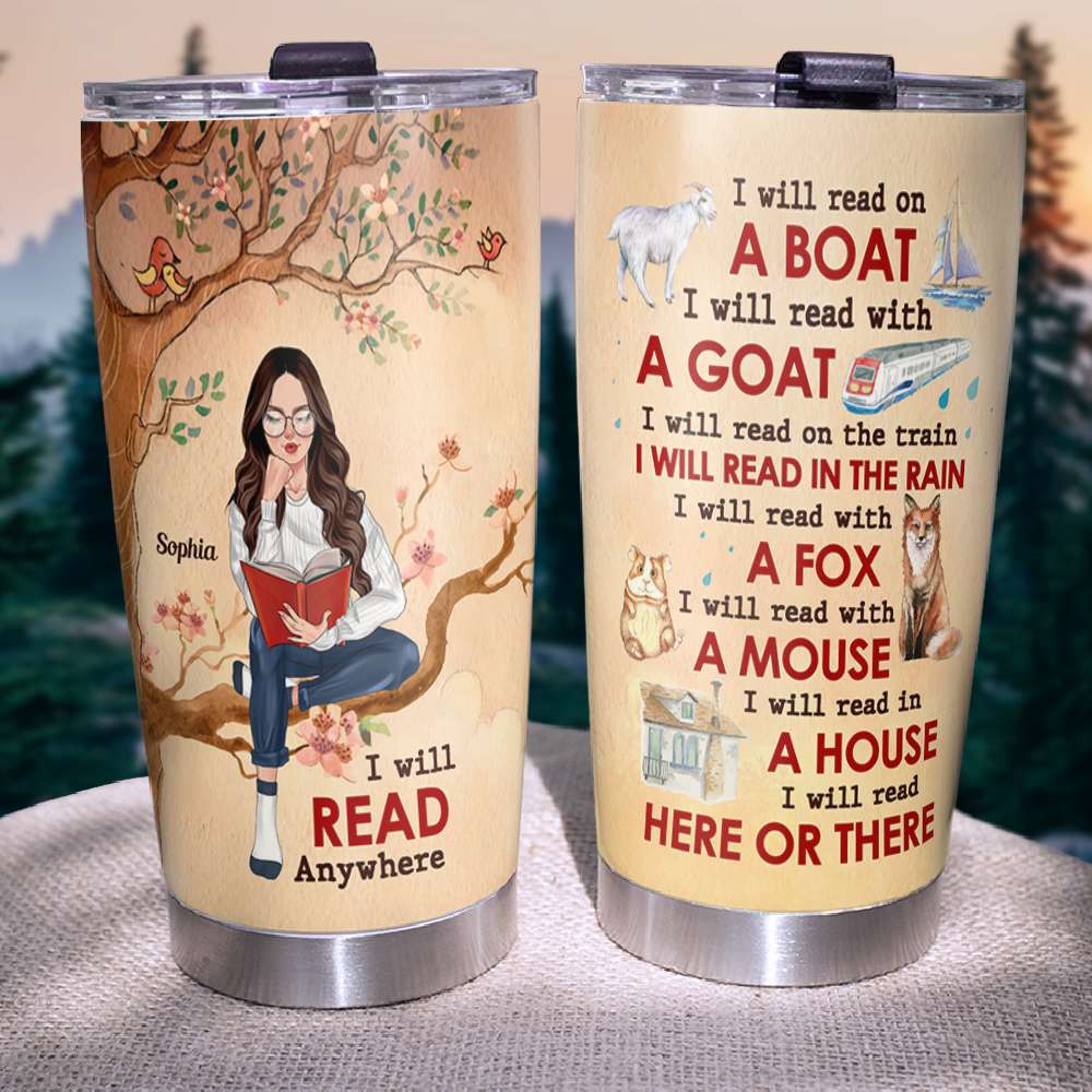 I'll Read On A Boat Personalized Tumbler Cup, Gift For Book Lovers - Tumbler Cup - GoDuckee