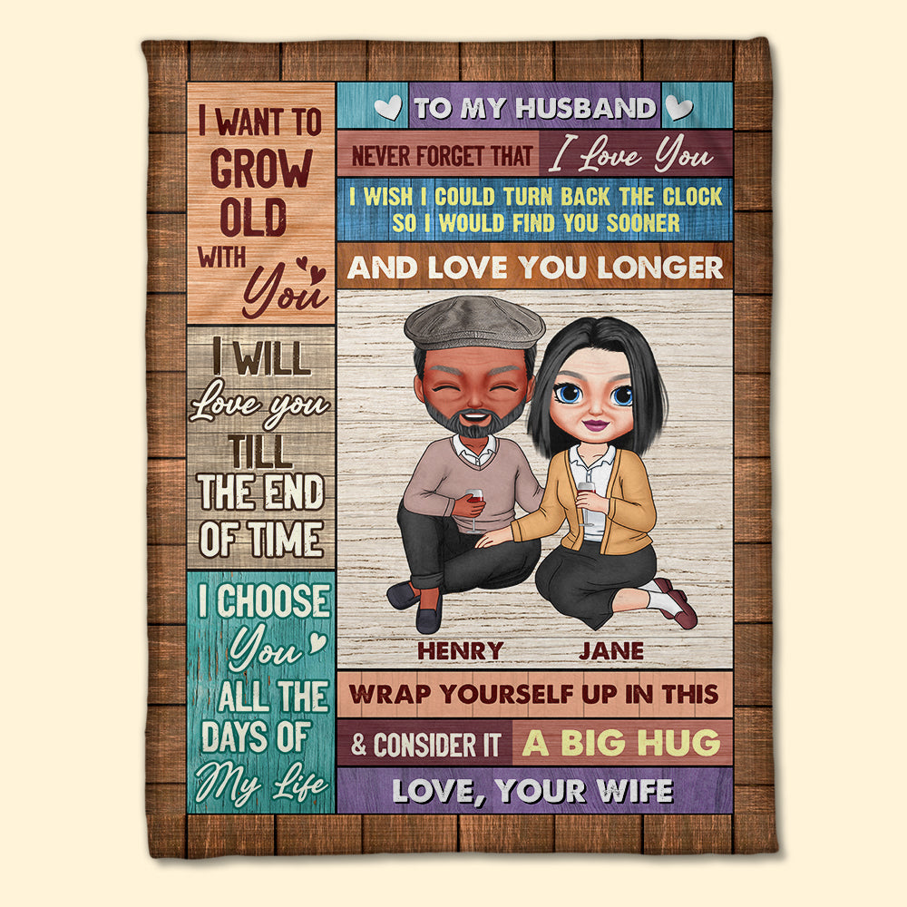 To My Husband I Love You Personalized Blanket, Gift For Couple - Blanket - GoDuckee