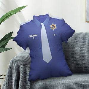 Police Uniform With Custom State Seal - Personalized Police Pillow - Pillow - GoDuckee