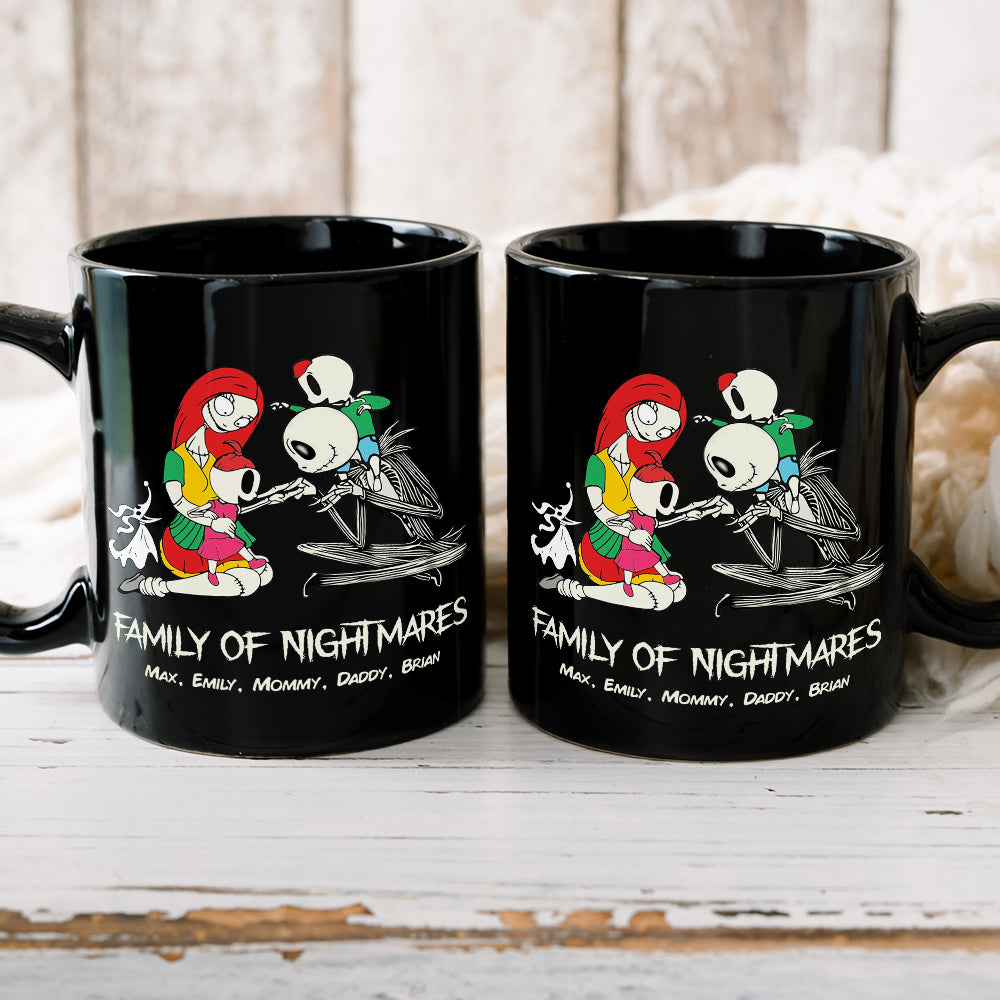 Horror Family Gift Parents And Children 02QHDT150423 Personalized Black Mug - Coffee Mug - GoDuckee