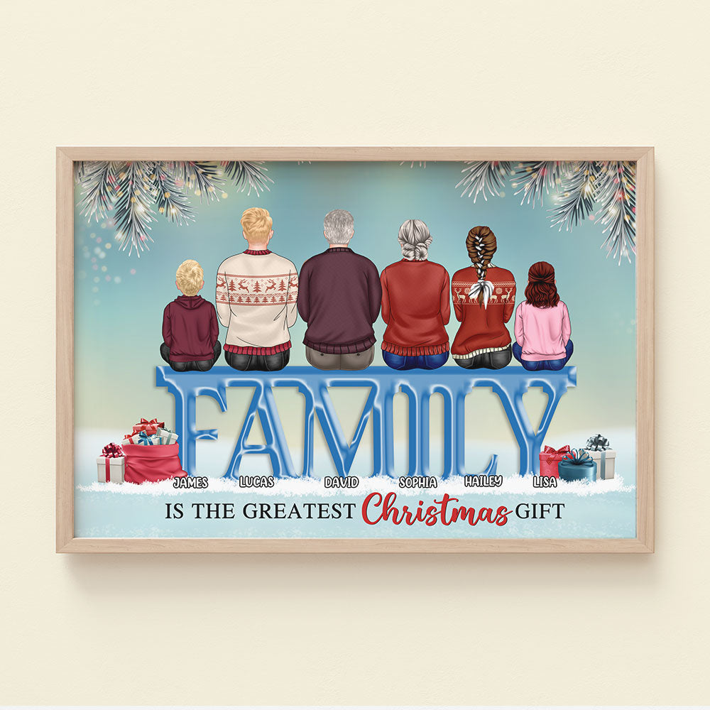 Family Is The Greatest Christmas Gift Personalized Family Canvas Print, Gift For Family - Poster & Canvas - GoDuckee