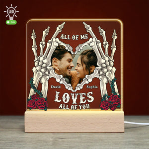 Couple Personalized Led Light Wooden Base - Led Night Light - GoDuckee