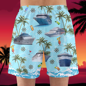 The Captain Is Our Designated Driver, Personalized Hawaiian Shirt and Men Beach Shorts, Gifts for Cruising Lovers - Hawaiian Shirts - GoDuckee