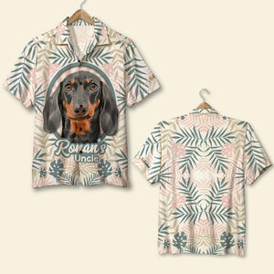 Custom Photo - Dog Lover Hawaiian Shirt - Floral Tree Pattern 04 - Hawaiian Shirts - GoDuckee