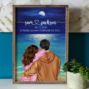 Forever To Go Personalized Canvas Print, Couple Gift - Poster & Canvas - GoDuckee