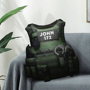 Police Bulletproof Vest - Personalized Pillow - Gift for Police - Pillow - GoDuckee