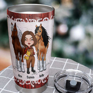 Personalized Horse Girls Tumbler, We'll Be Watching You - Tumbler Cup - GoDuckee