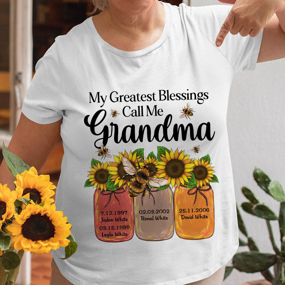 My Greatest Blessings Call Me, Personalized Shirt Hoodie, Gift For Mom - Shirts - GoDuckee
