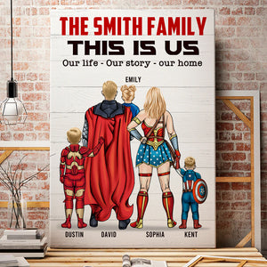 Family, This Is Us - Personalized Canvas Print For Families - Poster & Canvas - GoDuckee