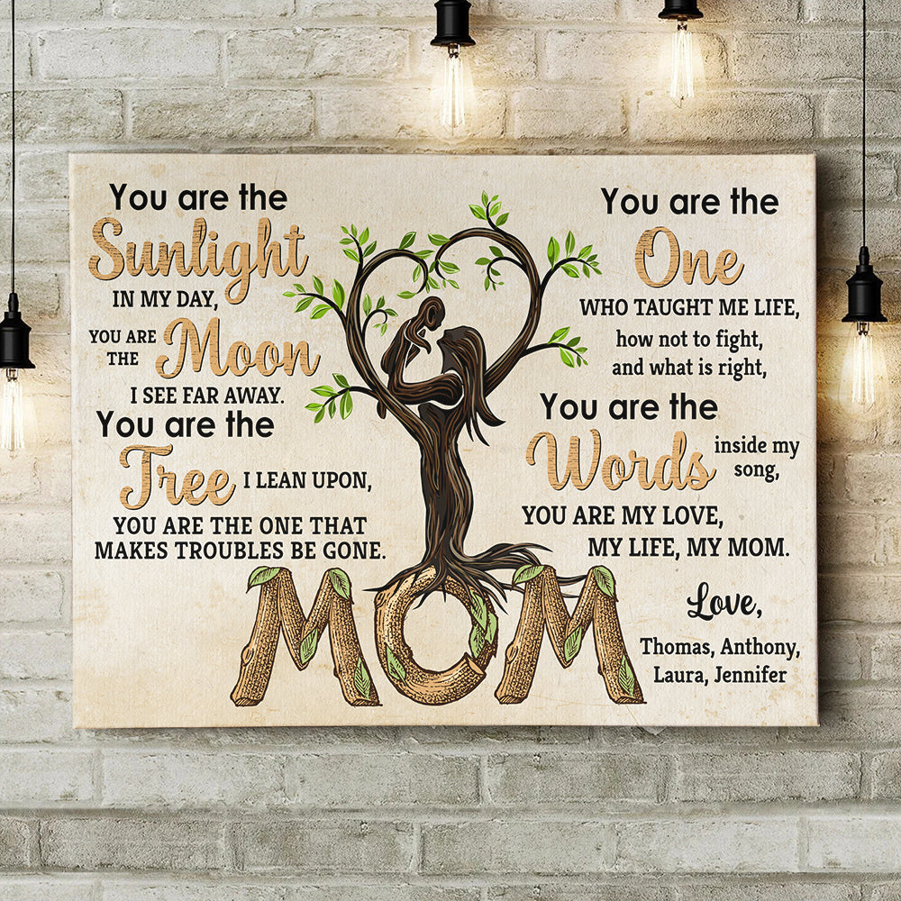 You Are The Sunlight In My Day, Mom And Children Canvas Poster - Poster & Canvas - GoDuckee