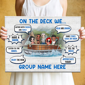 Personalized Pontoon Friends Poster - On The Deck We - Poster & Canvas - GoDuckee