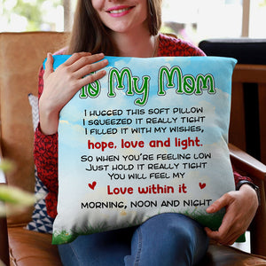 Elephant Mother's Day, Mom And Kid Personalized Square Pillow - Pillow - GoDuckee