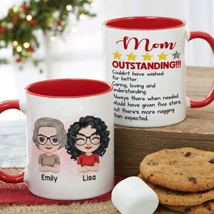 Mom Outstanding Couldn't Have Wished For Better, Personalized Mug, Mother's Day Gift, Gift For Mom - Coffee Mug - GoDuckee