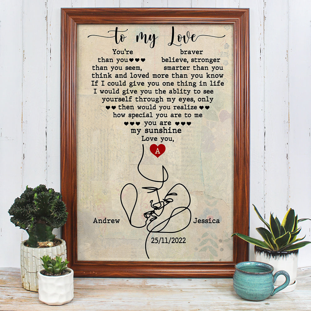 You're Braver Than You Believe Personalized Canvas Print, Couple Gift - Poster & Canvas - GoDuckee