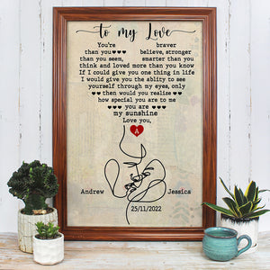 You're Braver Than You Believe Personalized Canvas Print, Couple Gift - Poster & Canvas - GoDuckee