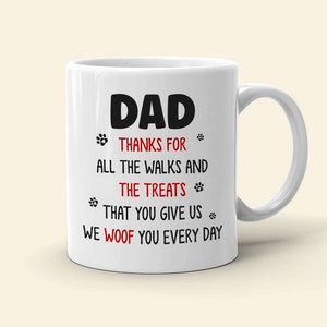 Thanks For All The Walks, Personalized Mug, Gifts For Dog Lover - Coffee Mug - GoDuckee