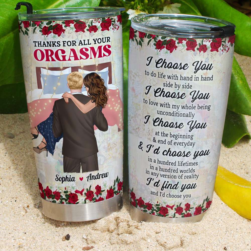 I Choose You Personalized Tumbler Cup, Couple Gift - Tumbler Cup - GoDuckee