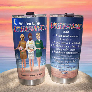 Bridesmaids A Best Friend Someone Like A Sister, Personalized Tumbler for Bridesmaids - Tumbler Cup - GoDuckee