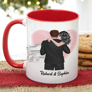 And She Lived With The Same Penis Forever - Personalized New Wedding Couple Mug - Gift For Couple - Coffee Mug - GoDuckee