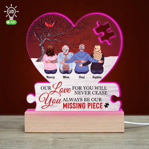 You Always Be Our Missing Piece, Gift For Mother- Personalized Led Light- Mother's Day Led Light - Led Night Light - GoDuckee