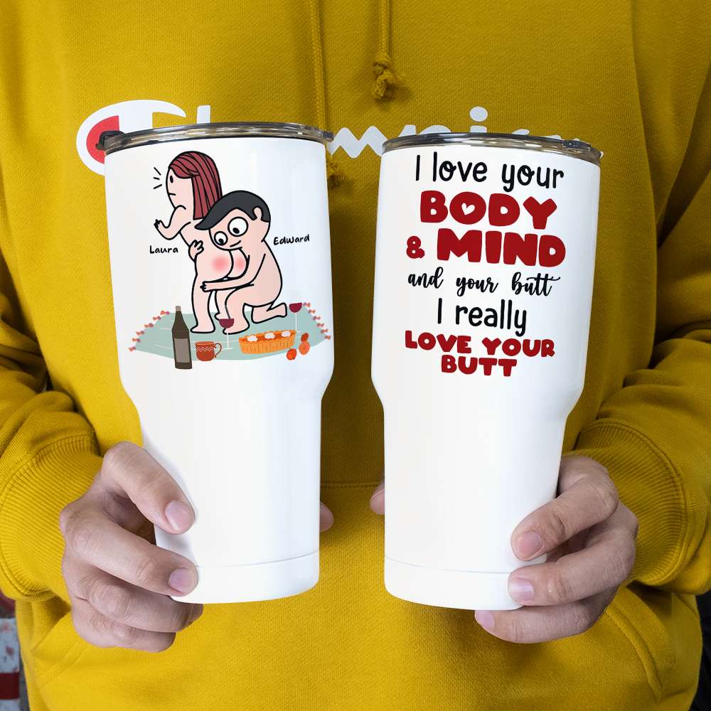I Really Love Your Butt Personalized Mug, Funny Gift For Couple - Coffee Mug - GoDuckee