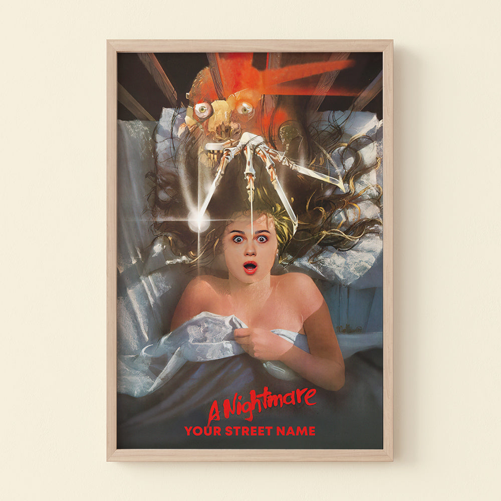 Custom Scared Face Poster, Nightmare On The Street, Lying Surprising Girl - Poster & Canvas - GoDuckee