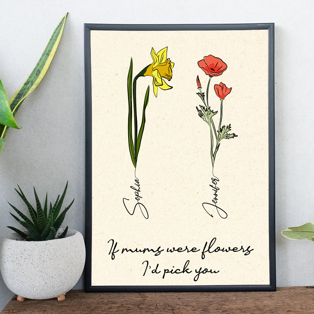 Gift For Mom And Daughter Son, Flowers Family Canvas Poster - Poster & Canvas - GoDuckee