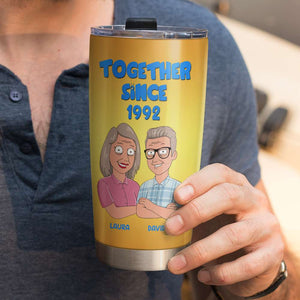 Personalized Old Couple Tumbler Cup - Together Since - Tumbler Cup - GoDuckee