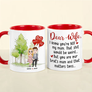 Happy Mother's Day, Personalized Couple Coffee Mug Wine Tumbler Accent Mug - Coffee Mug - GoDuckee