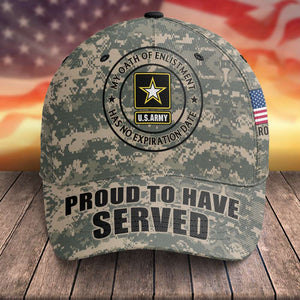 My Oath of Enlistment Has No Expiration Date, Personalized Classic Cap for Veteran, Custom Military Unit - Classic Cap - GoDuckee