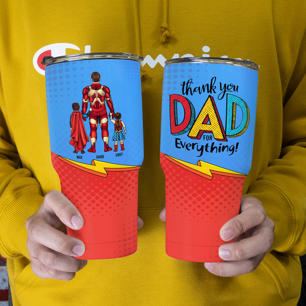 Thank Super Mom For Everything Personalized Tumbler Cup Mother's Gift For Mom - Drinkware - GoDuckee