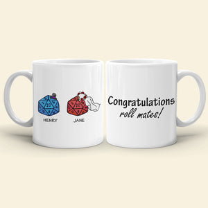 Table Top Game Dice Couple Personalized White Mug Gift - Coffee Mug - GoDuckee