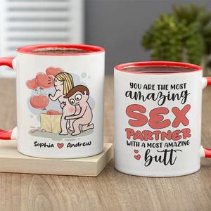 You Are The Most Amazing Partner Personalized Mug, Funny Couple Gift - Coffee Mug - GoDuckee