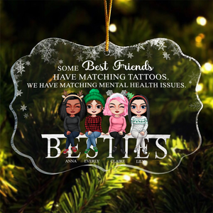 Some Best Friends Have Matching Tattoos Personalized Friends Ornament, Gift For Friends - Ornament - GoDuckee