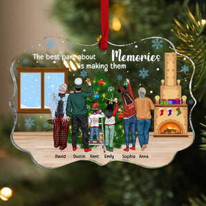 Personalized Family Christmas Acrylic Ornament, The Best Part About Memories Is Making Them - Ornament - GoDuckee